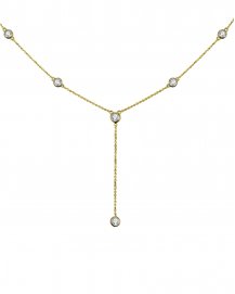 DIAMOND BY THE YARD DANGLE DROP NECKLACE (TN417)